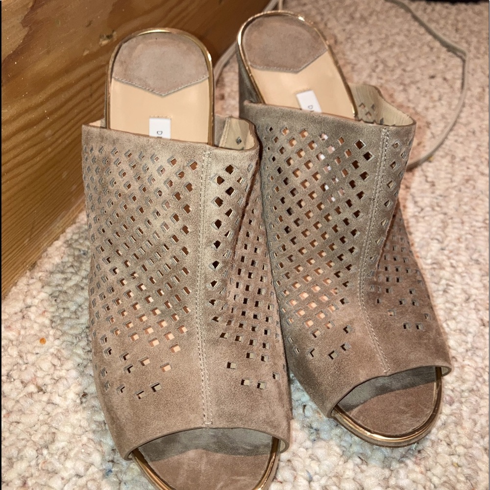 Diane von furstenberg wedges sandals / mules